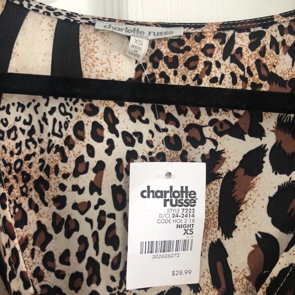 Charlotte Russe Leopard Print Dress NWT XS - Picture 4 of 4